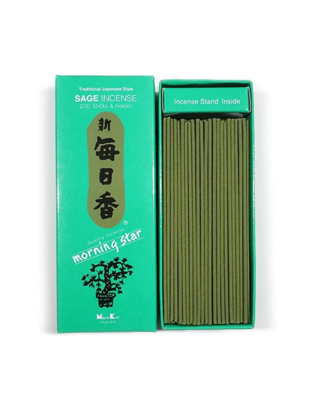 Nippon Kodo Räucherstäbchen Morning Star – Salbei-Duft, 200 Stück, Für Entspannung & Wohlfühl-Atmosphäre